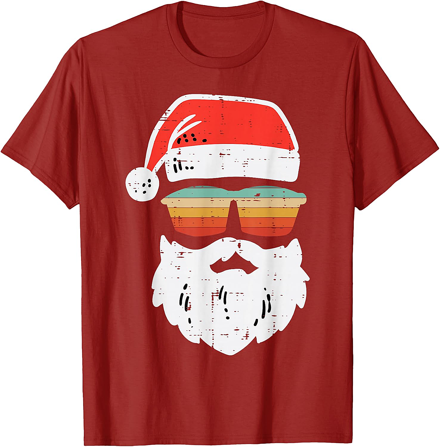 Cool Santa Retro Sunglasses Christmas T-Shirt Tee