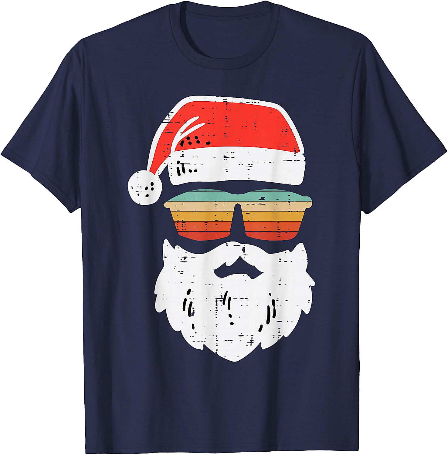 Cool Santa Retro Sunglasses Christmas T-Shirt Tee