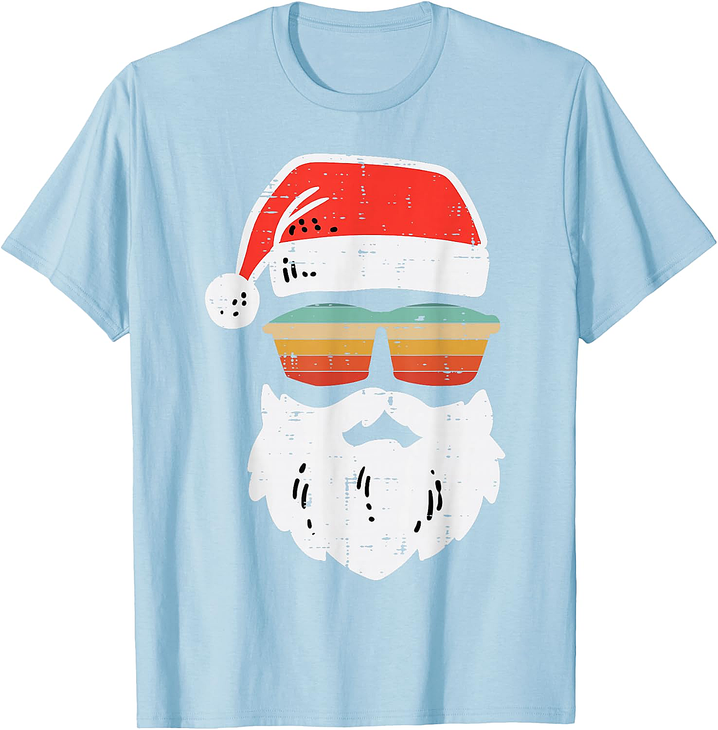 Cool Santa Retro Sunglasses Christmas T-Shirt Tee