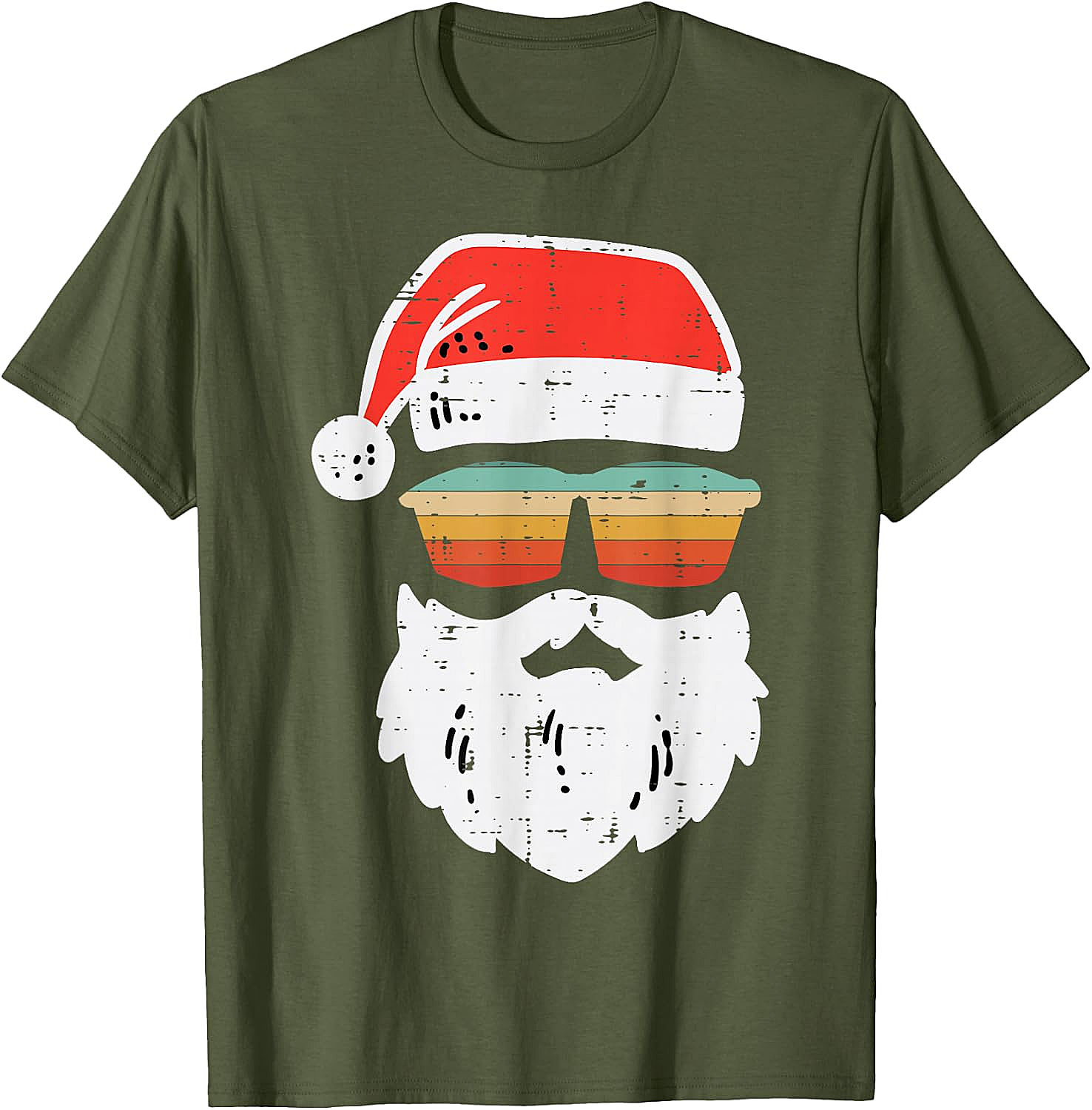 Cool Santa Retro Sunglasses Christmas T-Shirt Tee