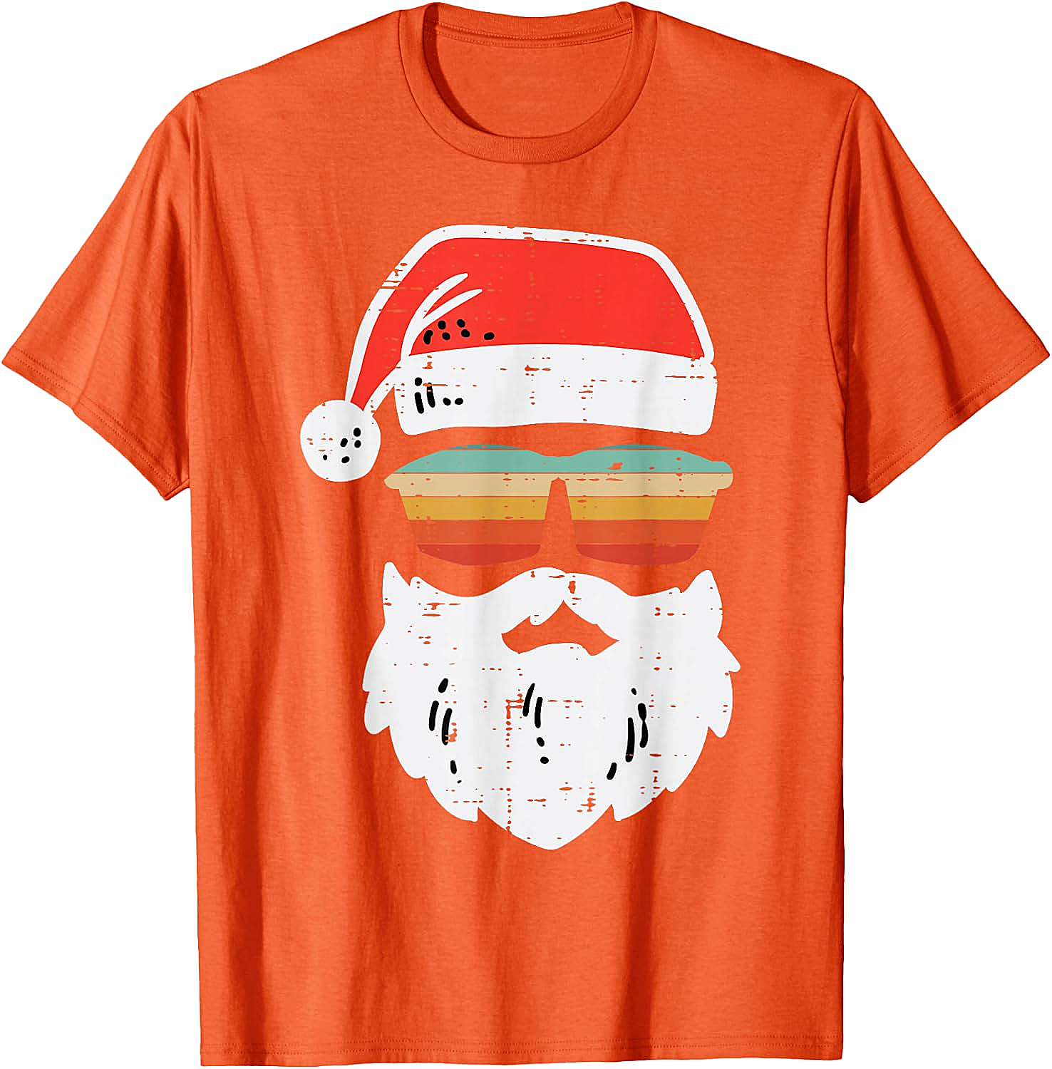 Cool Santa Retro Sunglasses Christmas T-Shirt Tee