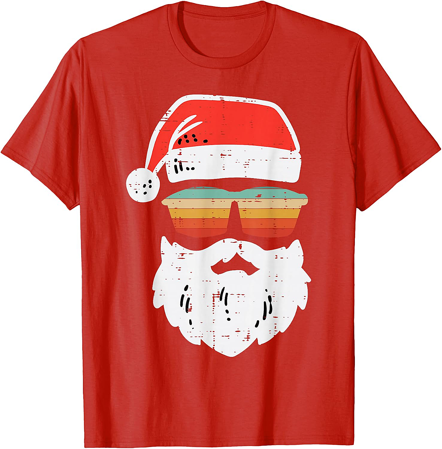 Cool Santa Retro Sunglasses Christmas T-Shirt Tee