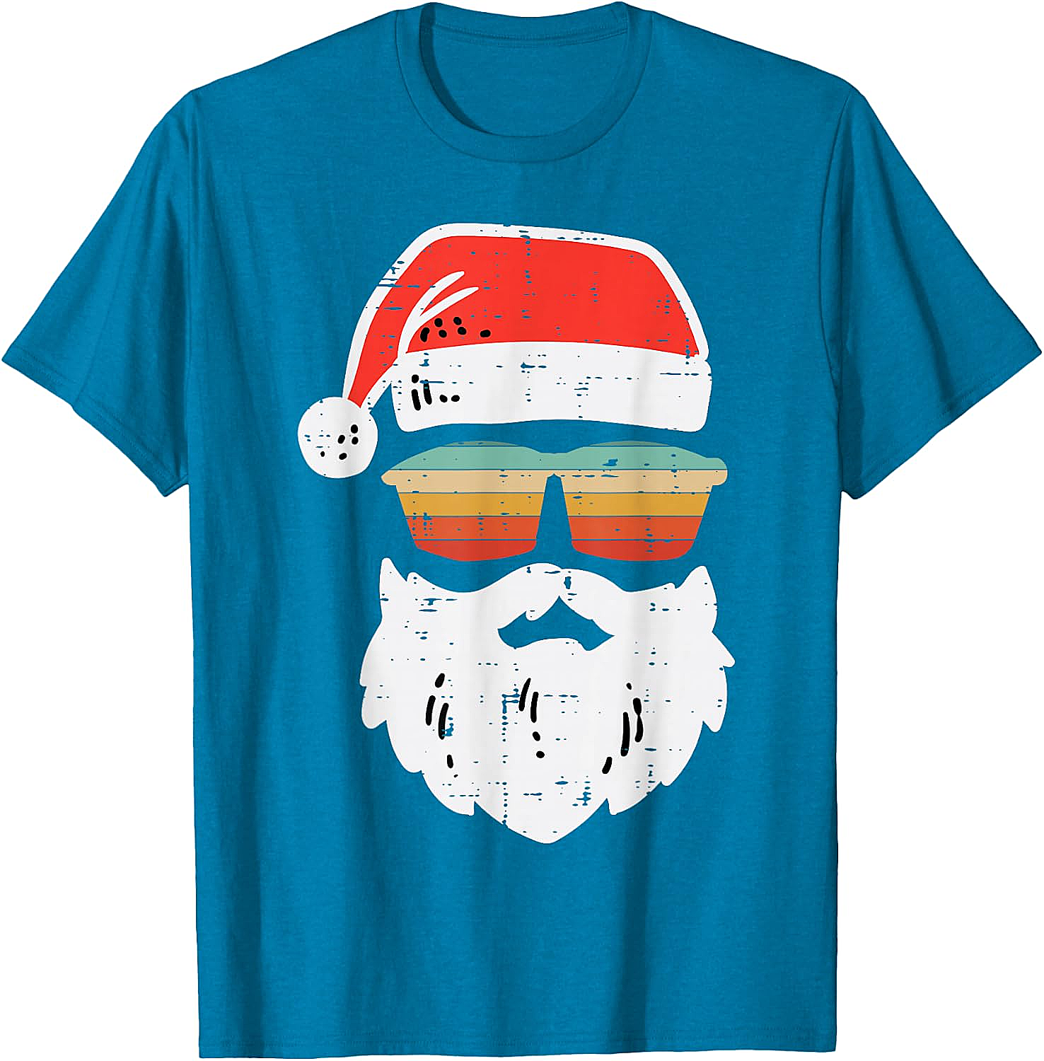 Cool Santa Retro Sunglasses Christmas T-Shirt Tee