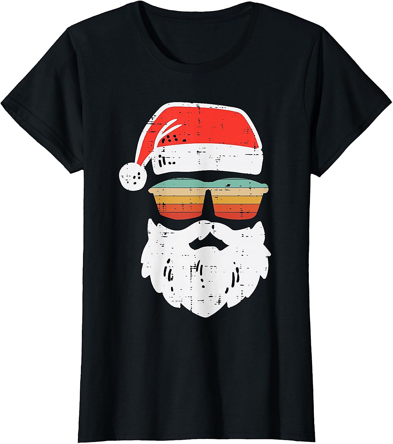Cool Santa Retro Sunglasses Christmas T-Shirt Tee