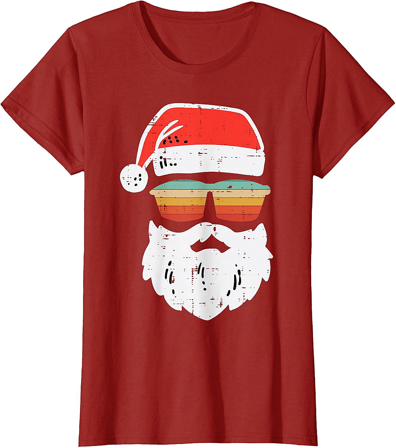 Cool Santa Retro Sunglasses Christmas T-Shirt Tee