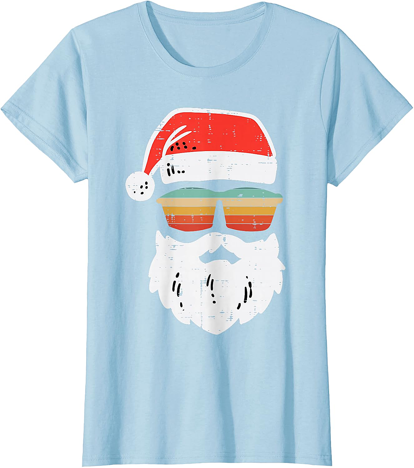 Cool Santa Retro Sunglasses Christmas T-Shirt Tee