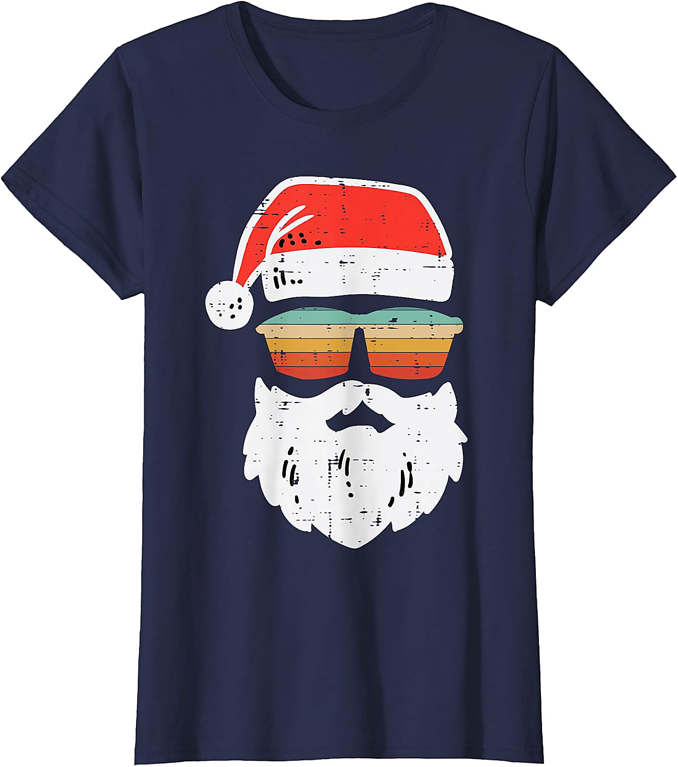 Cool Santa Retro Sunglasses Christmas T-Shirt Tee