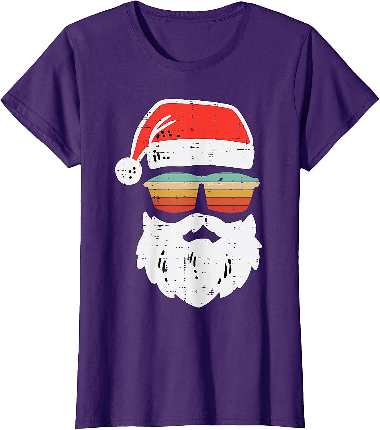 Cool Santa Retro Sunglasses Christmas T-Shirt Tee