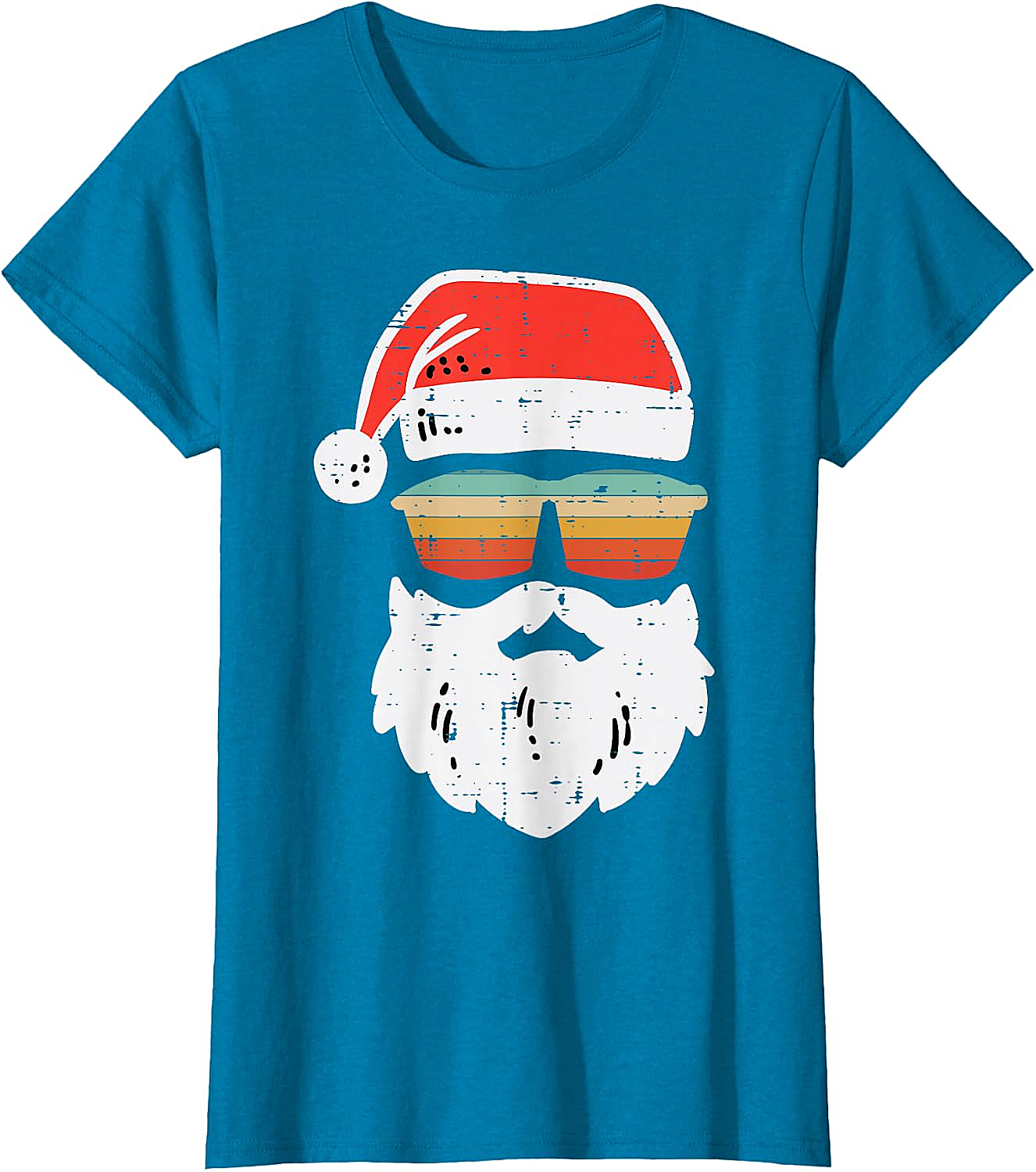 Cool Santa Retro Sunglasses Christmas T-Shirt Tee