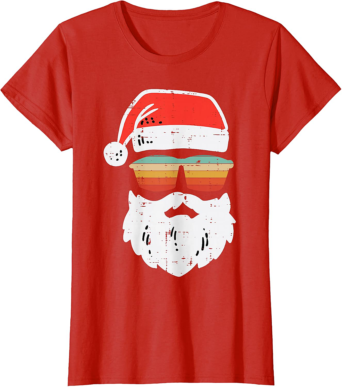 Cool Santa Retro Sunglasses Christmas T-Shirt Tee