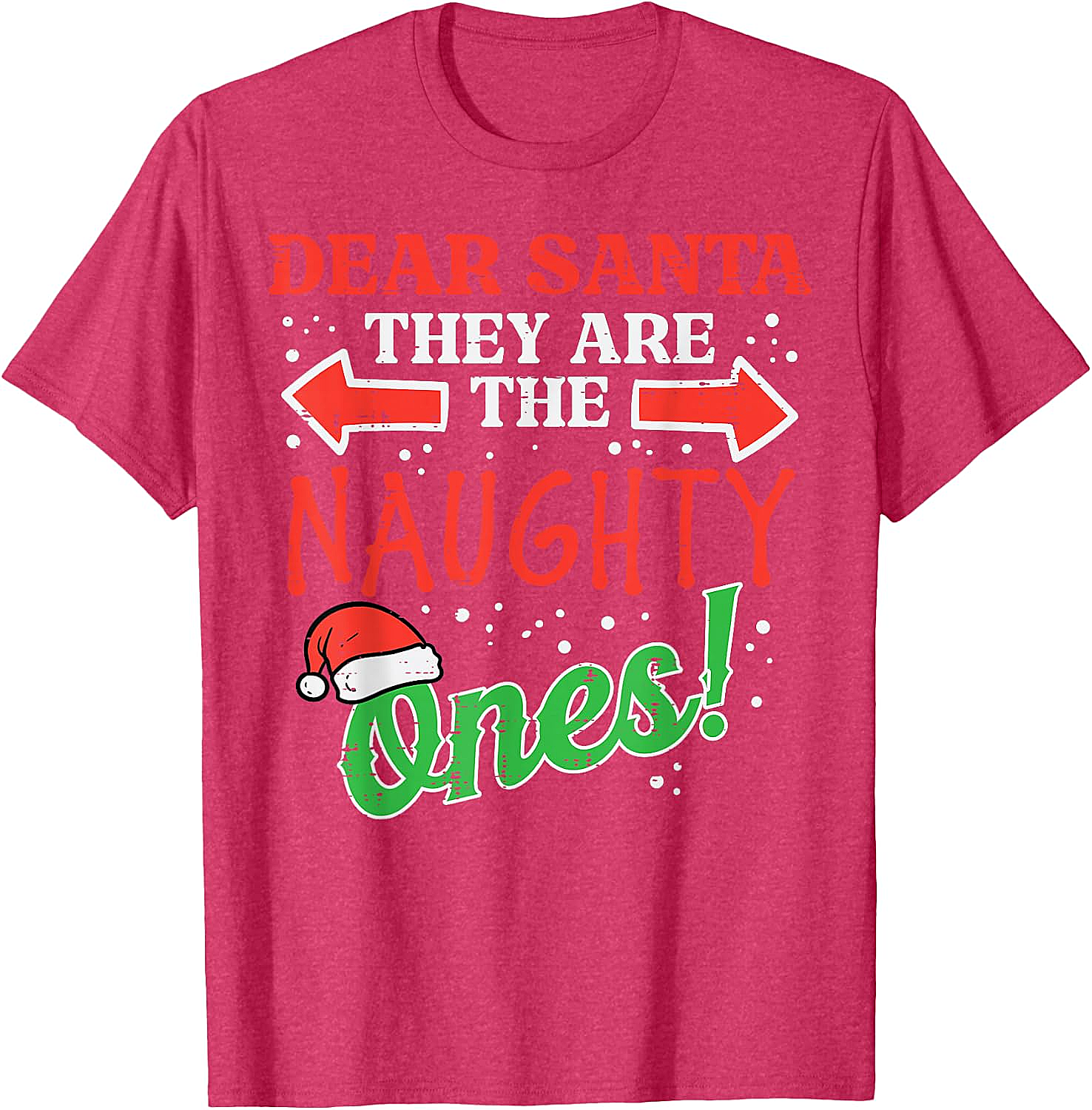 Dear Santa Naughty Ones Christmas Tee Funny Xmas Shirt