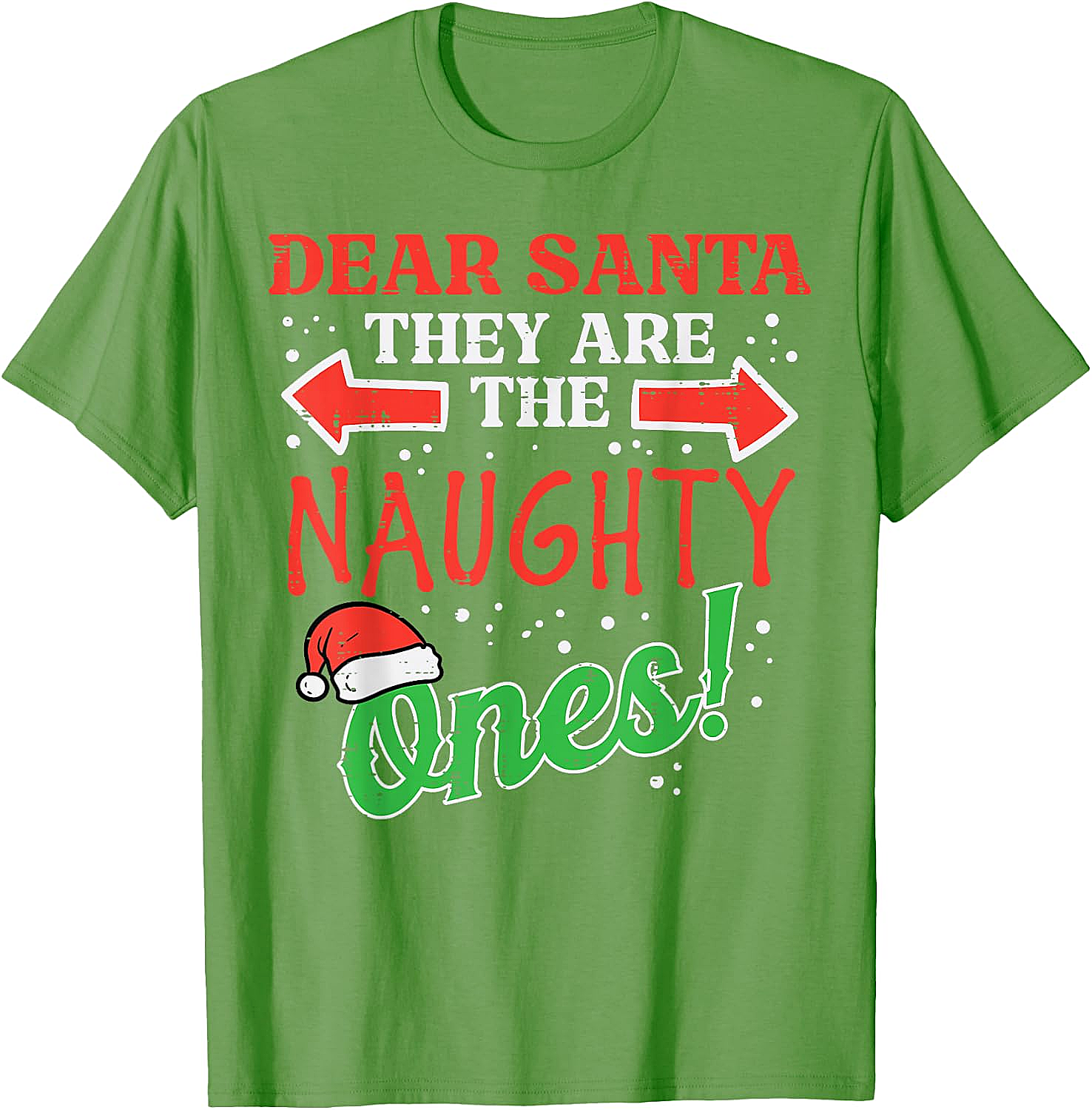 Dear Santa Naughty Ones Christmas Tee Funny Xmas Shirt