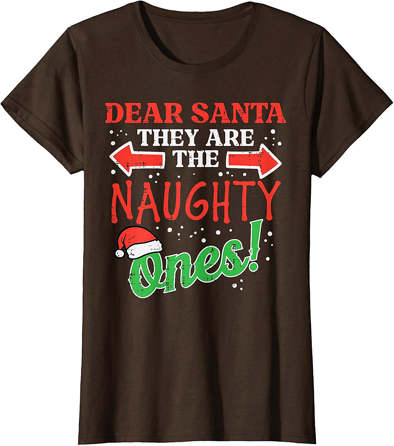 Dear Santa Naughty Ones Christmas Tee Funny Xmas Shirt