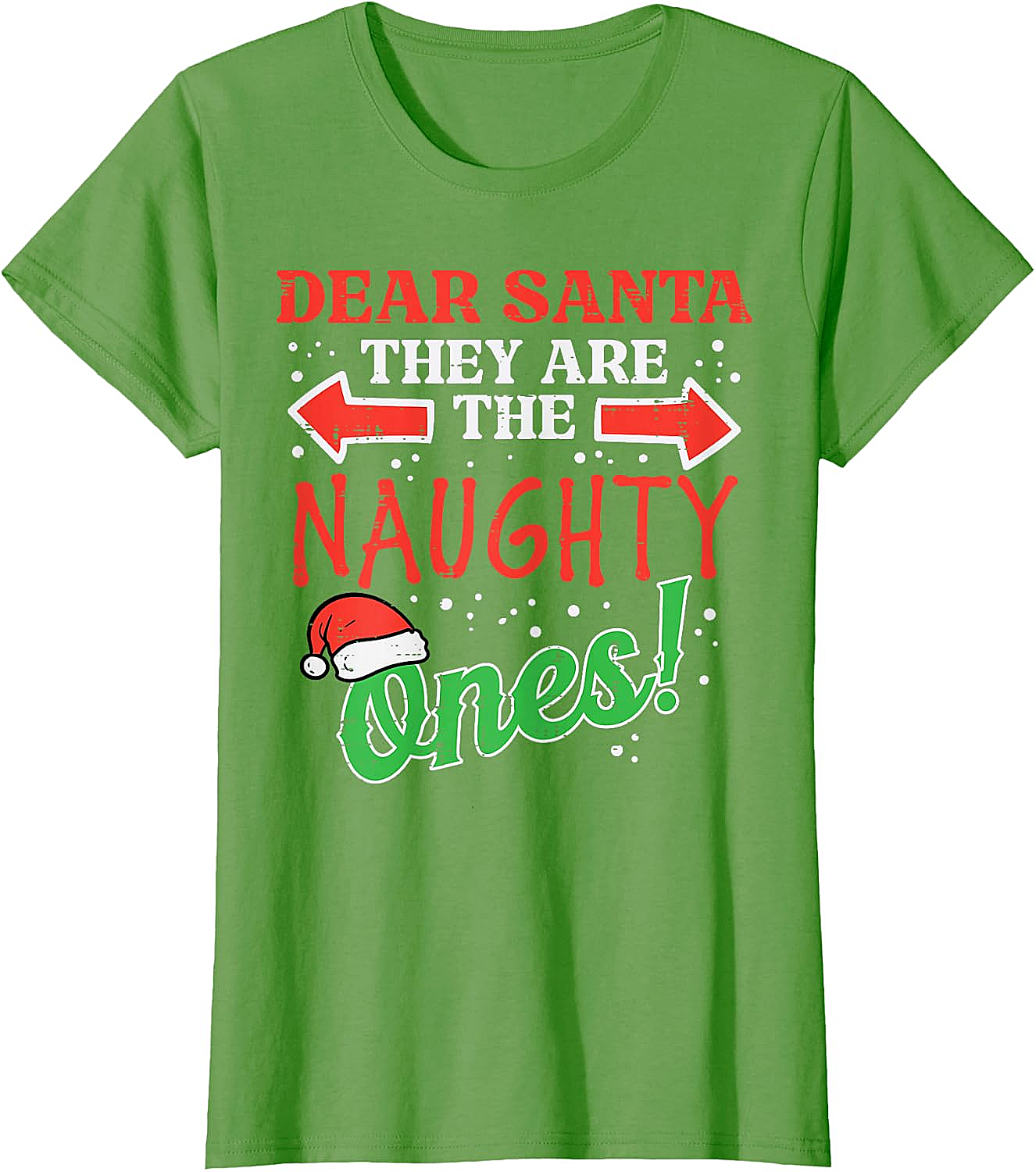 Dear Santa Naughty Ones Christmas Tee Funny Xmas Shirt