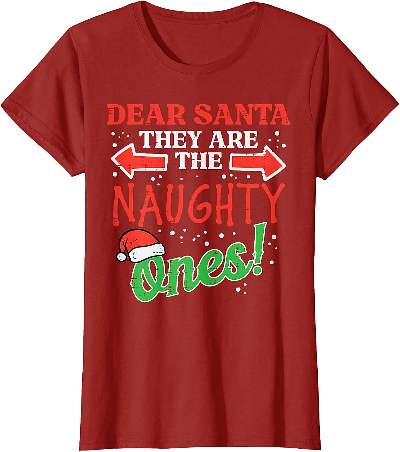 Dear Santa Naughty Ones Christmas Tee Funny Xmas Shirt