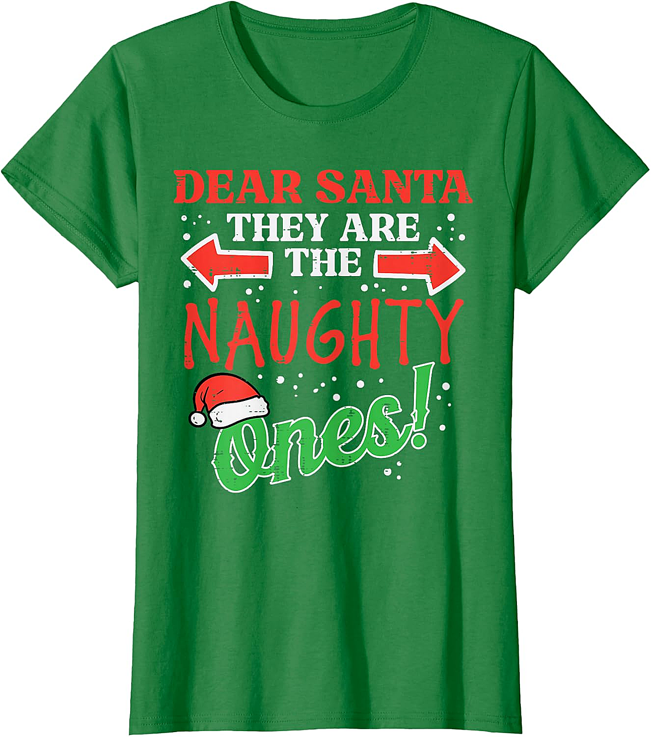 Dear Santa Naughty Ones Christmas Tee Funny Xmas Shirt