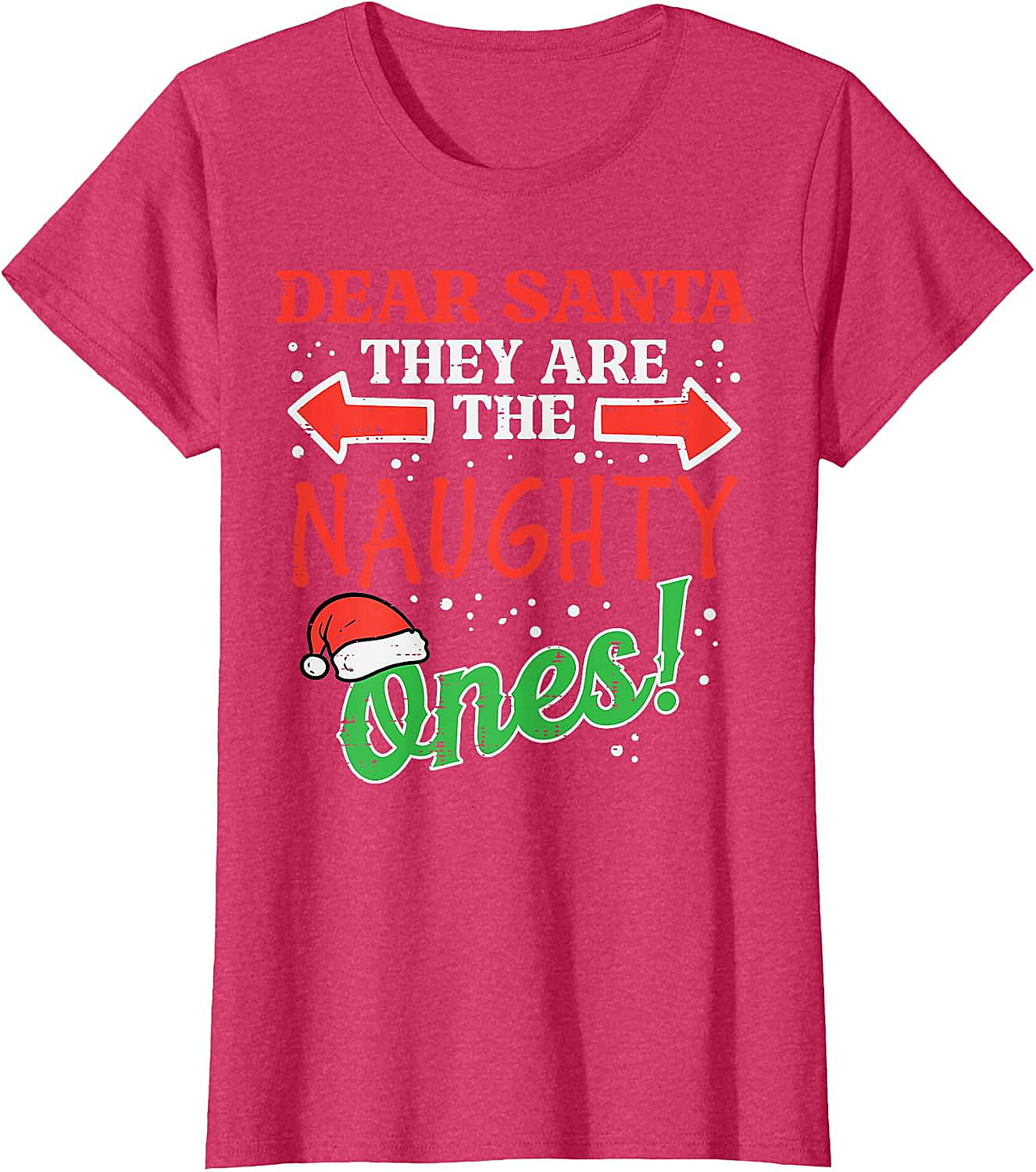 Dear Santa Naughty Ones Christmas Tee Funny Xmas Shirt