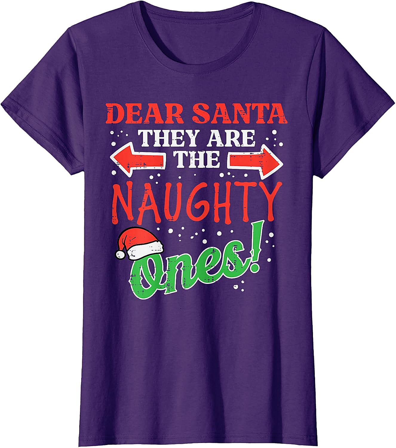 Dear Santa Naughty Ones Christmas Tee Funny Xmas Shirt