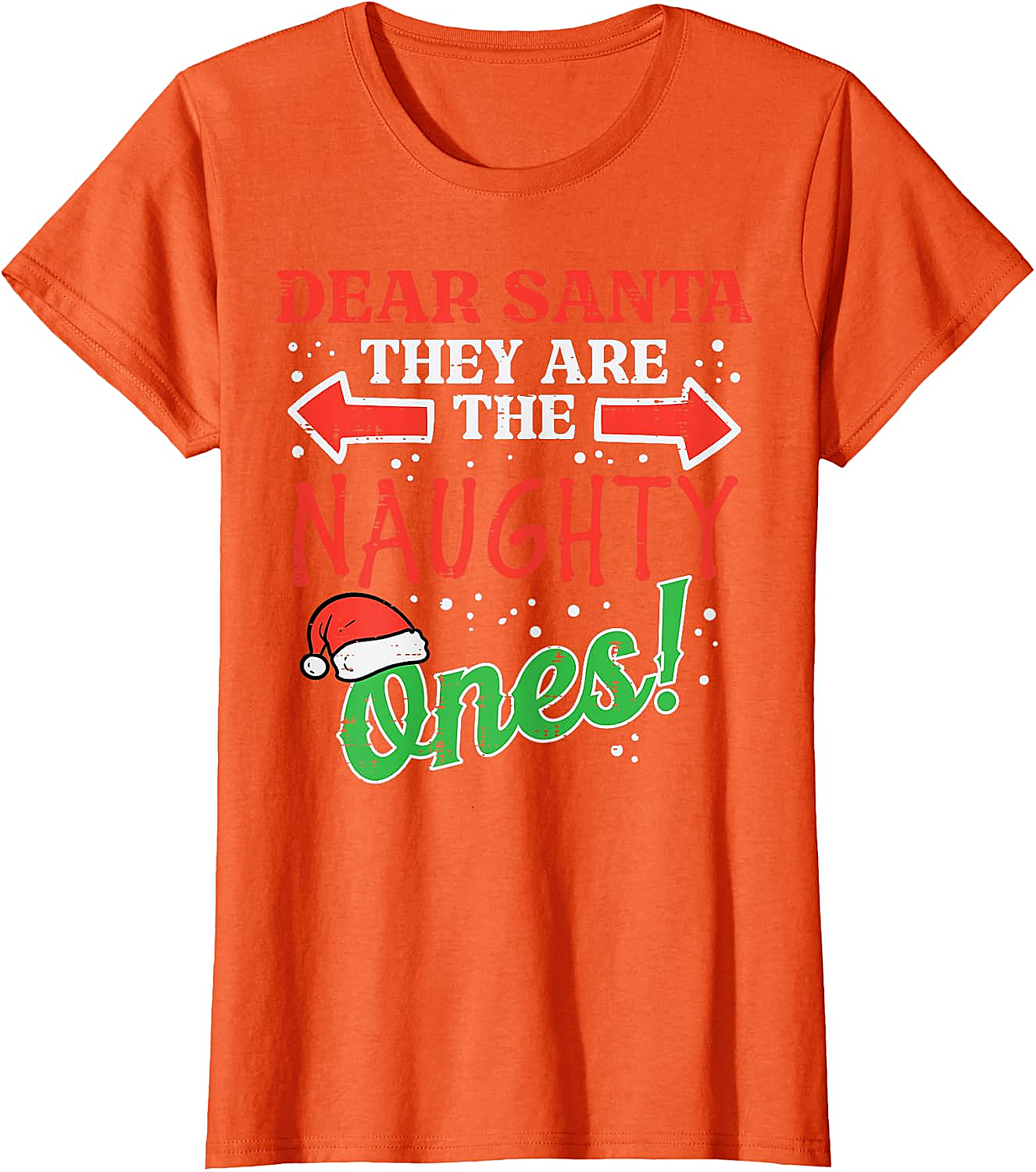Dear Santa Naughty Ones Christmas Tee Funny Xmas Shirt