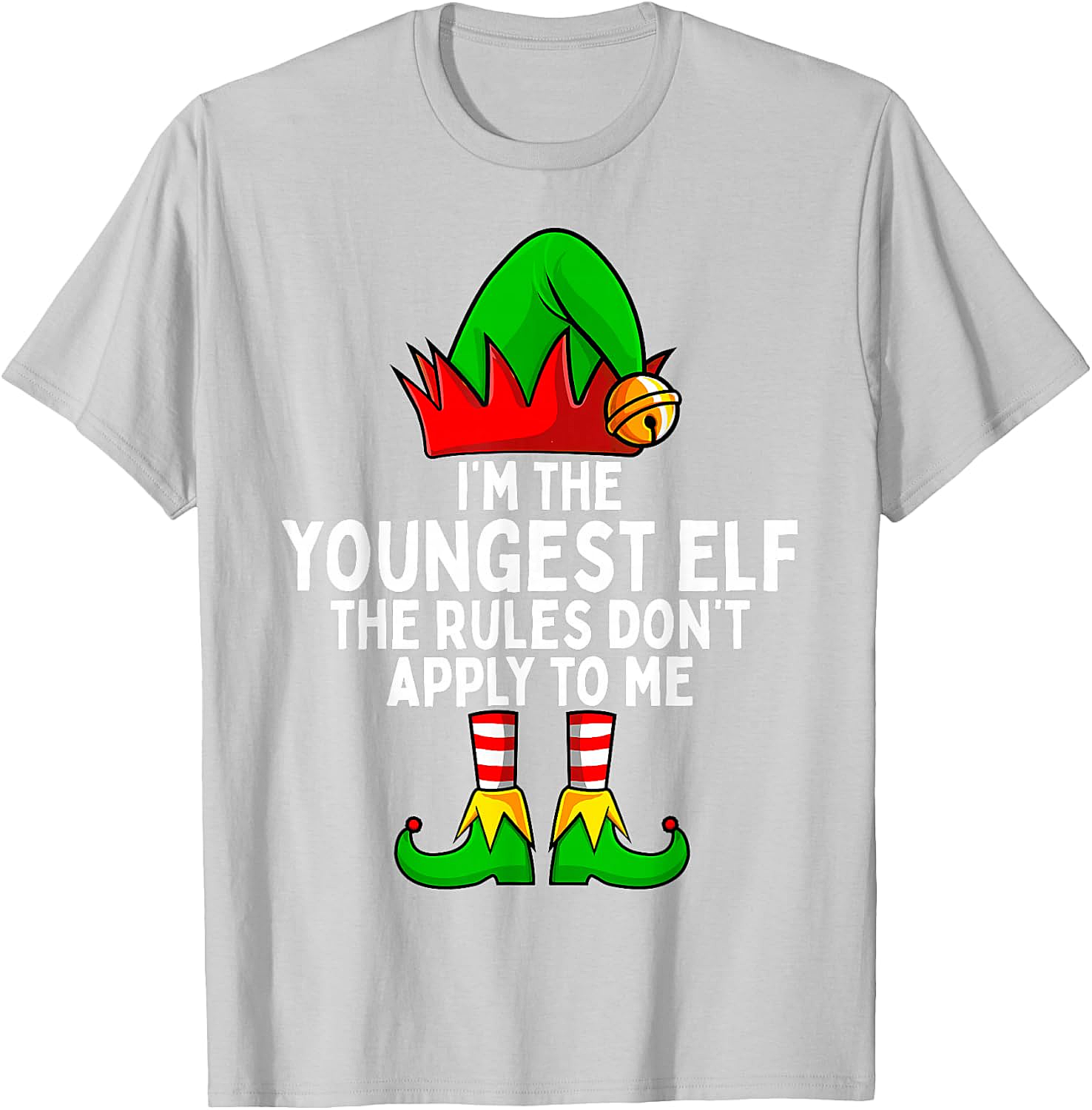 Youngest Elf Christmas T-Shirt Funny Family Holiday Tee