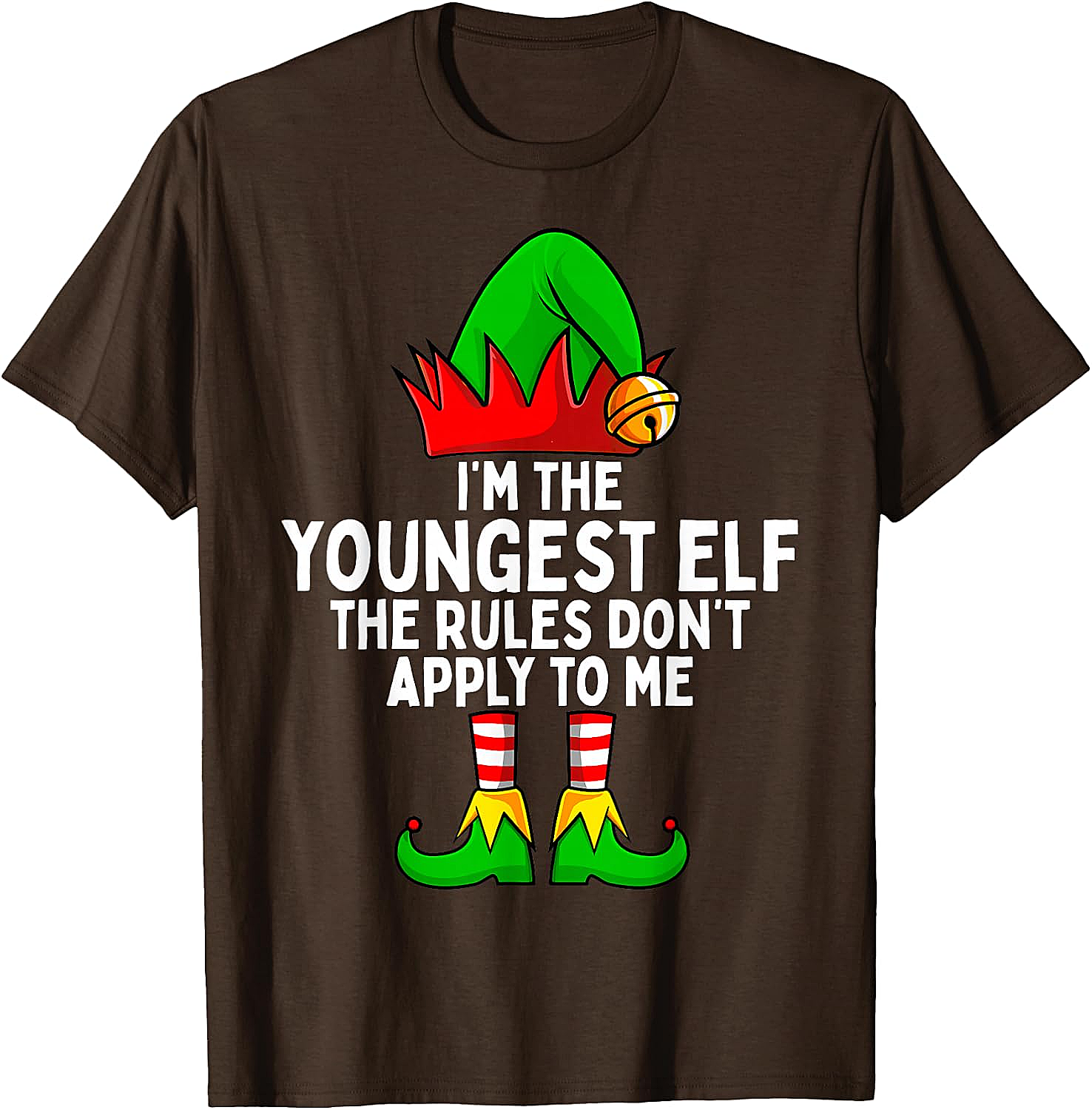 Youngest Elf Christmas T-Shirt Funny Family Holiday Tee