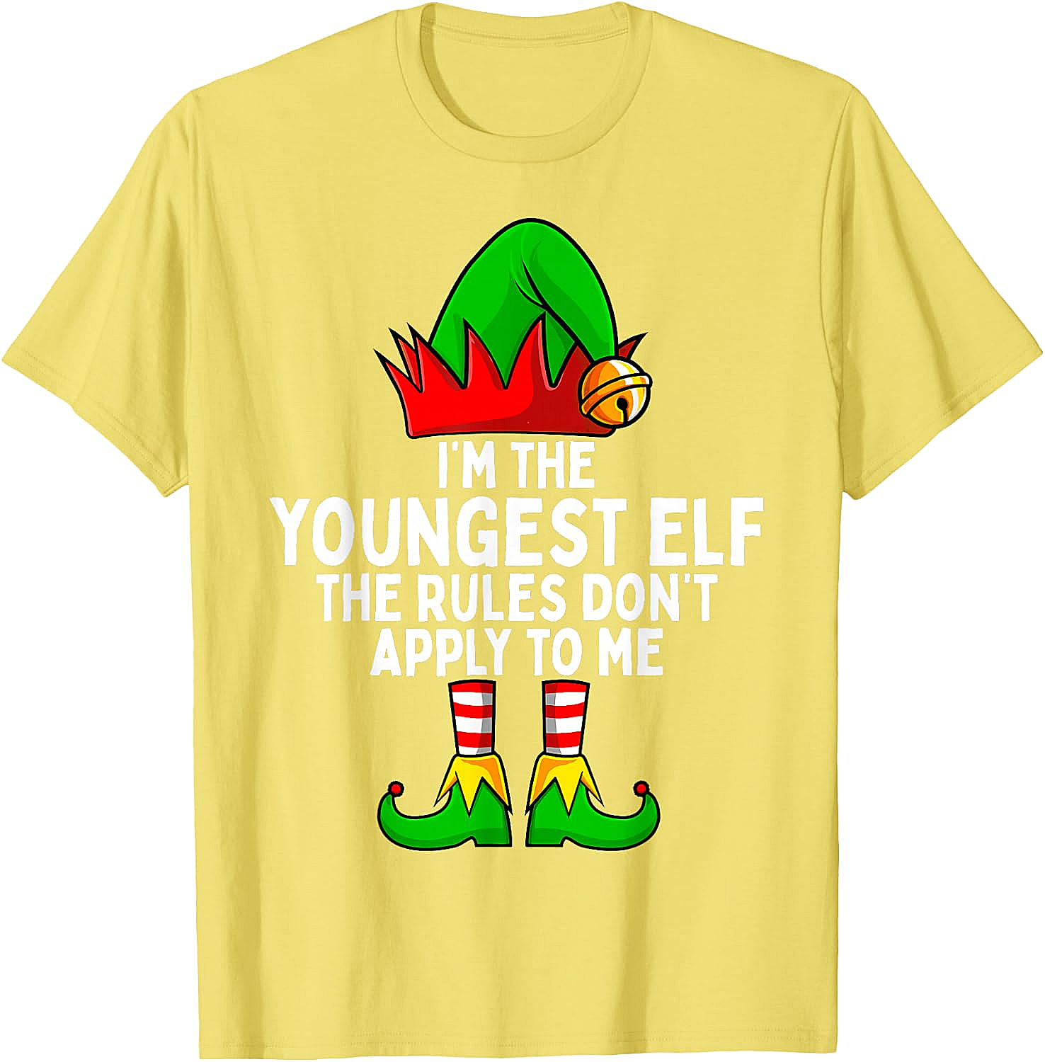Youngest Elf Christmas T-Shirt Funny Family Holiday Tee