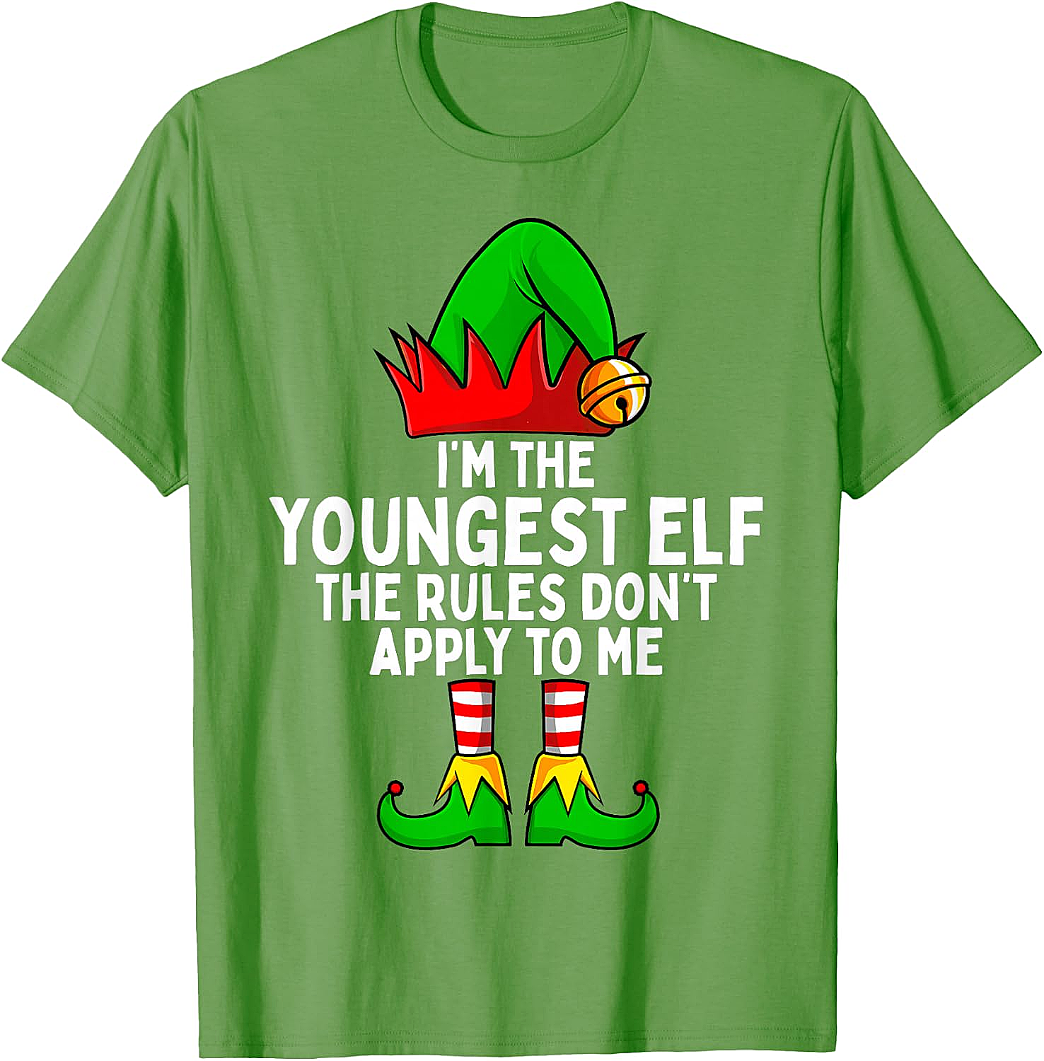 Youngest Elf Christmas T-Shirt Funny Family Holiday Tee