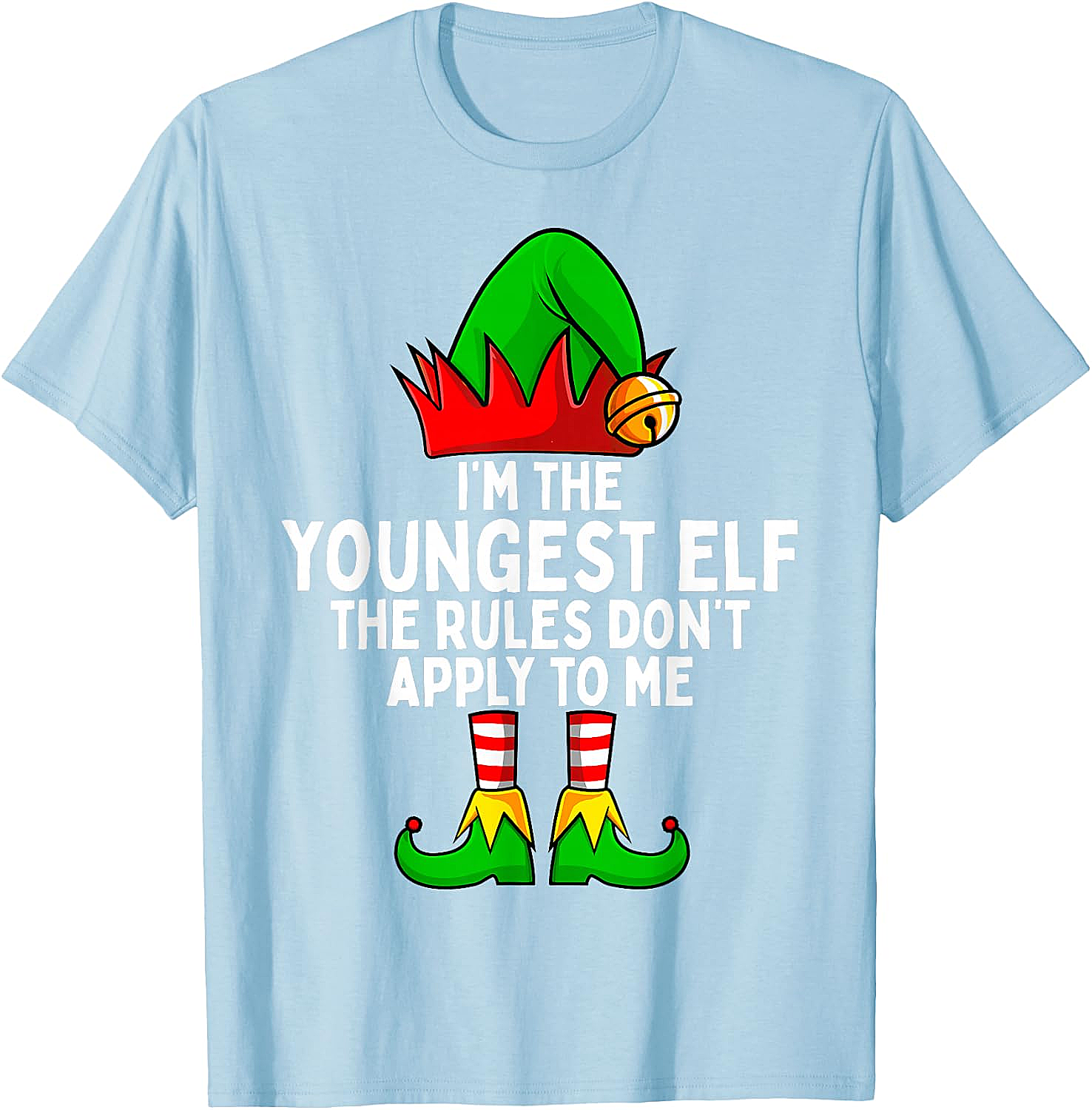 Youngest Elf Christmas T-Shirt Funny Family Holiday Tee