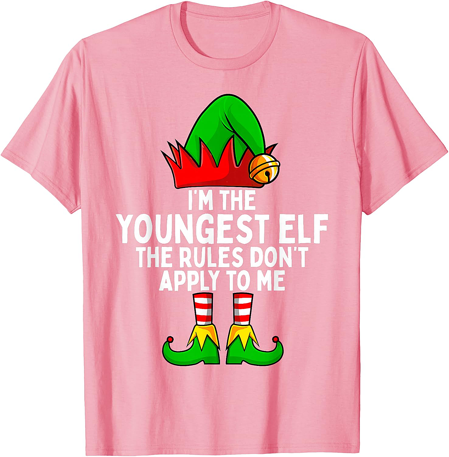 Youngest Elf Christmas T-Shirt Funny Family Holiday Tee