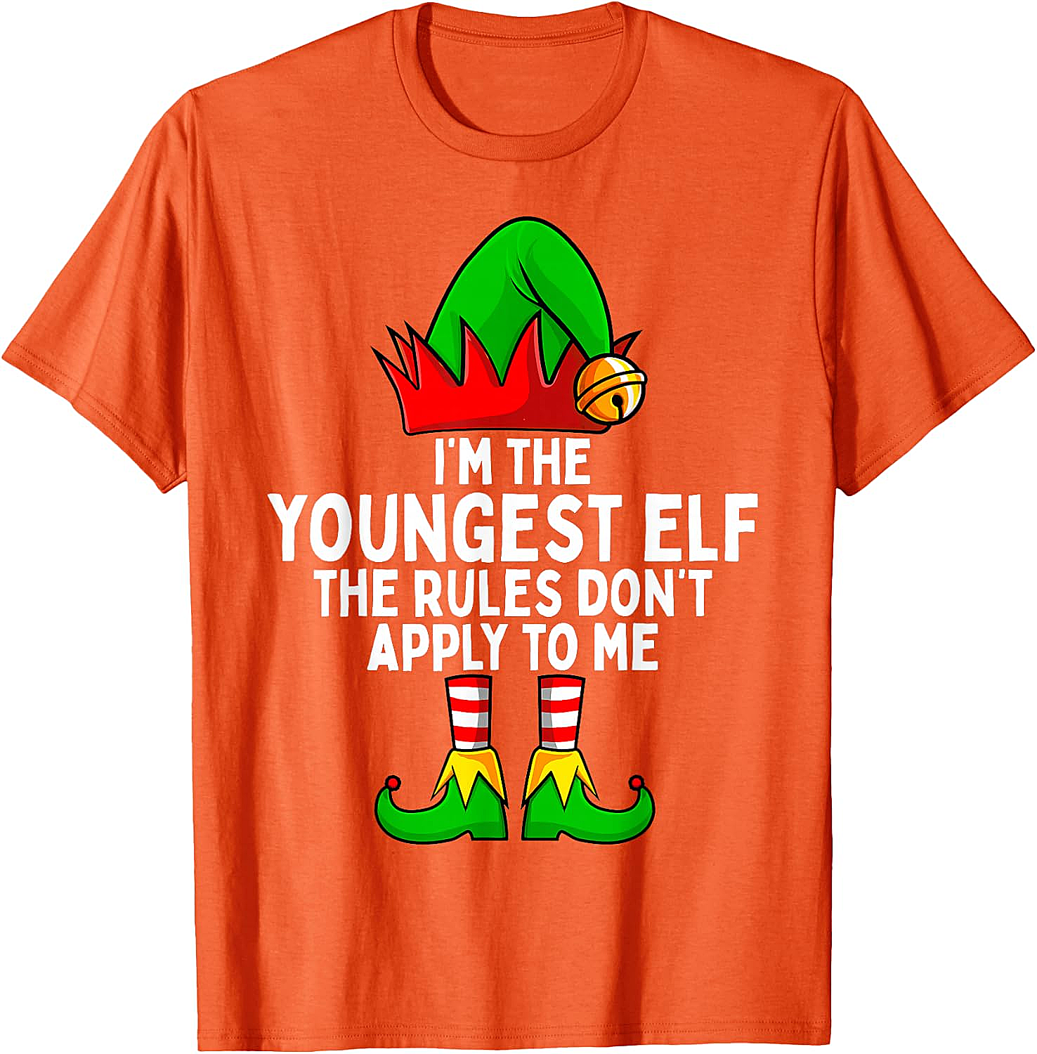 Youngest Elf Christmas T-Shirt Funny Family Holiday Tee
