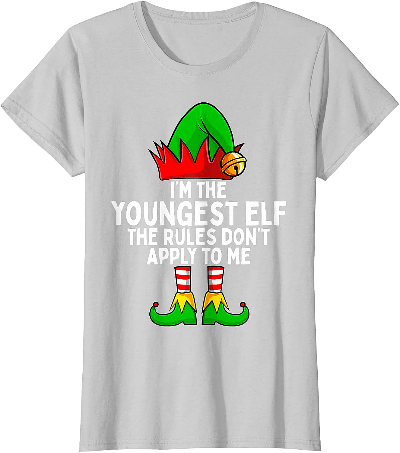 Youngest Elf Christmas T-Shirt Funny Family Holiday Tee