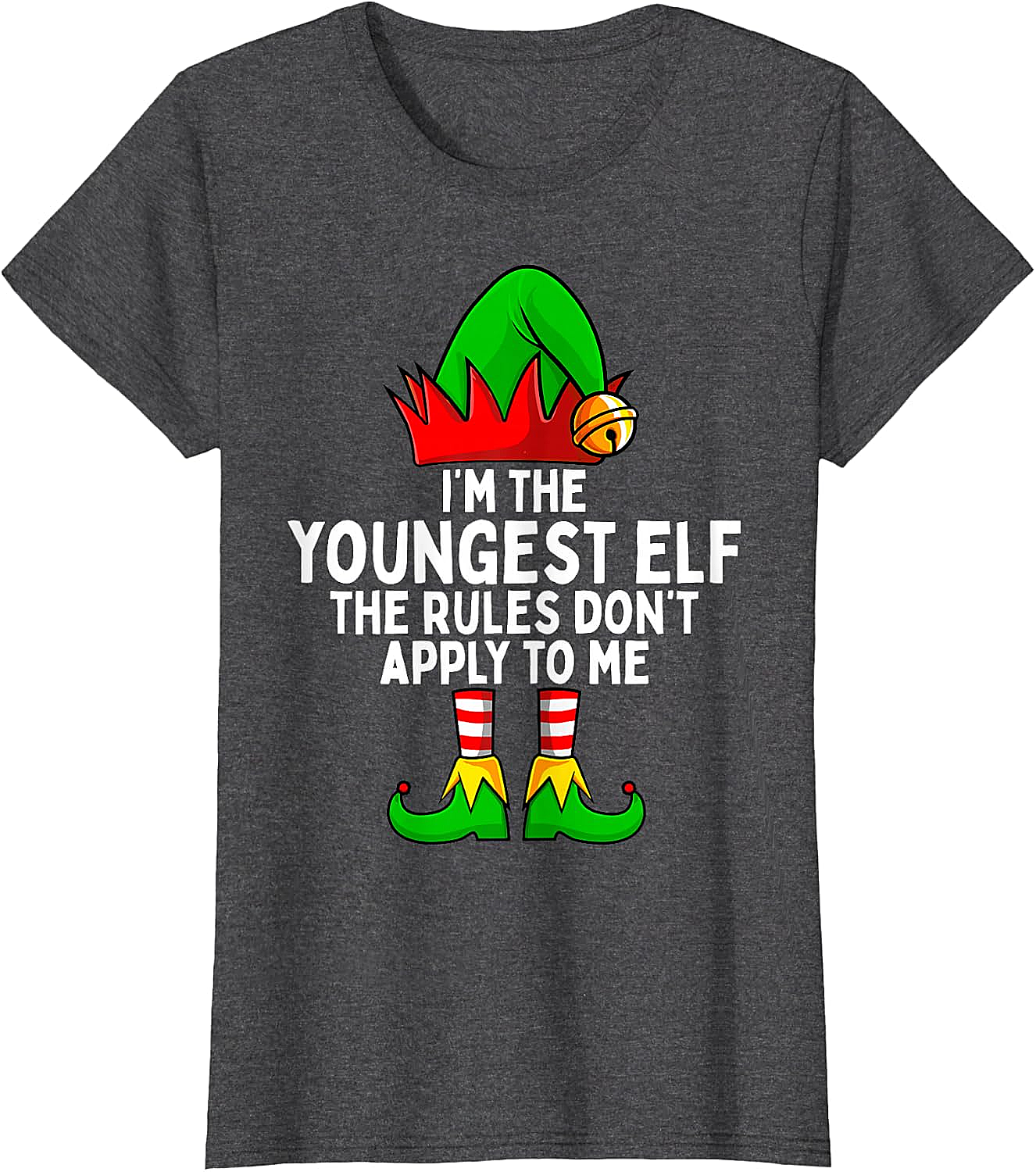 Youngest Elf Christmas T-Shirt Funny Family Holiday Tee
