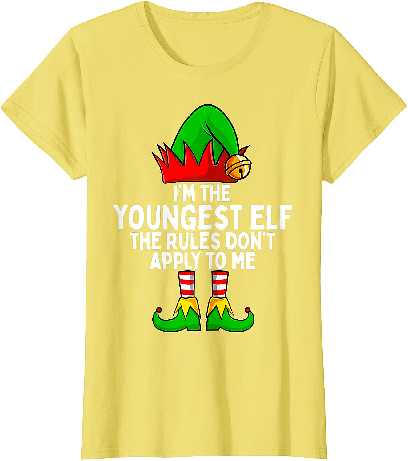 Youngest Elf Christmas T-Shirt Funny Family Holiday Tee