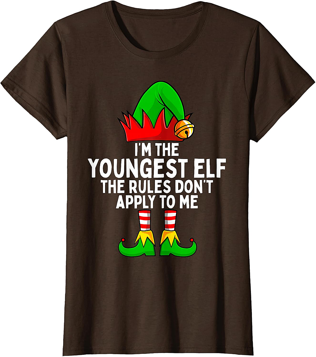 Youngest Elf Christmas T-Shirt Funny Family Holiday Tee