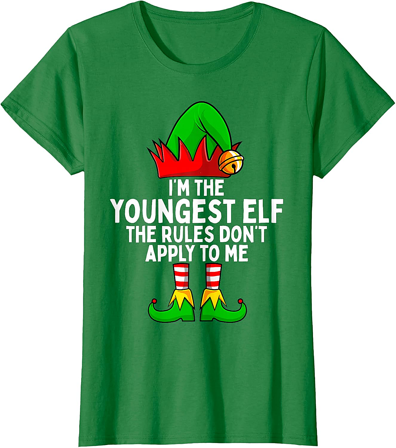 Youngest Elf Christmas T-Shirt Funny Family Holiday Tee