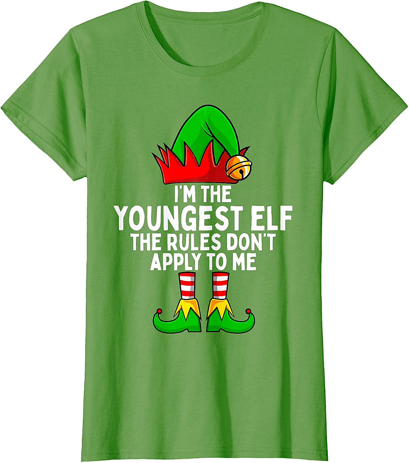 Youngest Elf Christmas T-Shirt Funny Family Holiday Tee