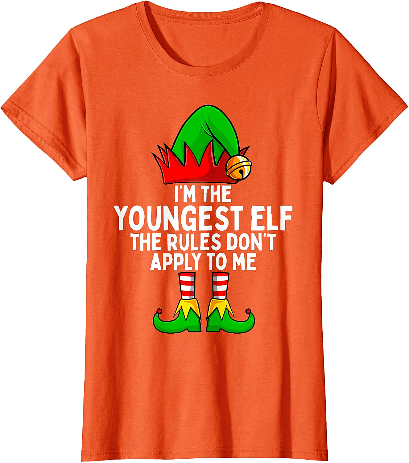 Youngest Elf Christmas T-Shirt Funny Family Holiday Tee