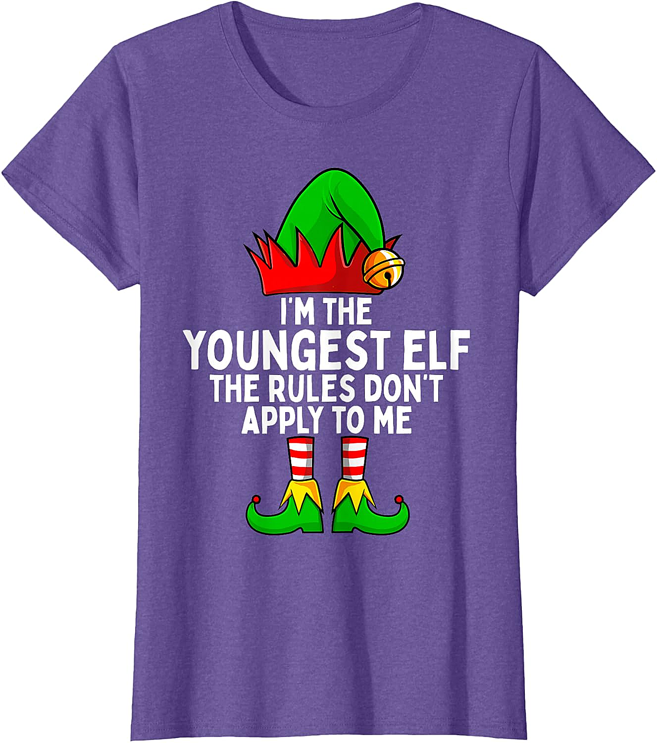 Youngest Elf Christmas T-Shirt Funny Family Holiday Tee