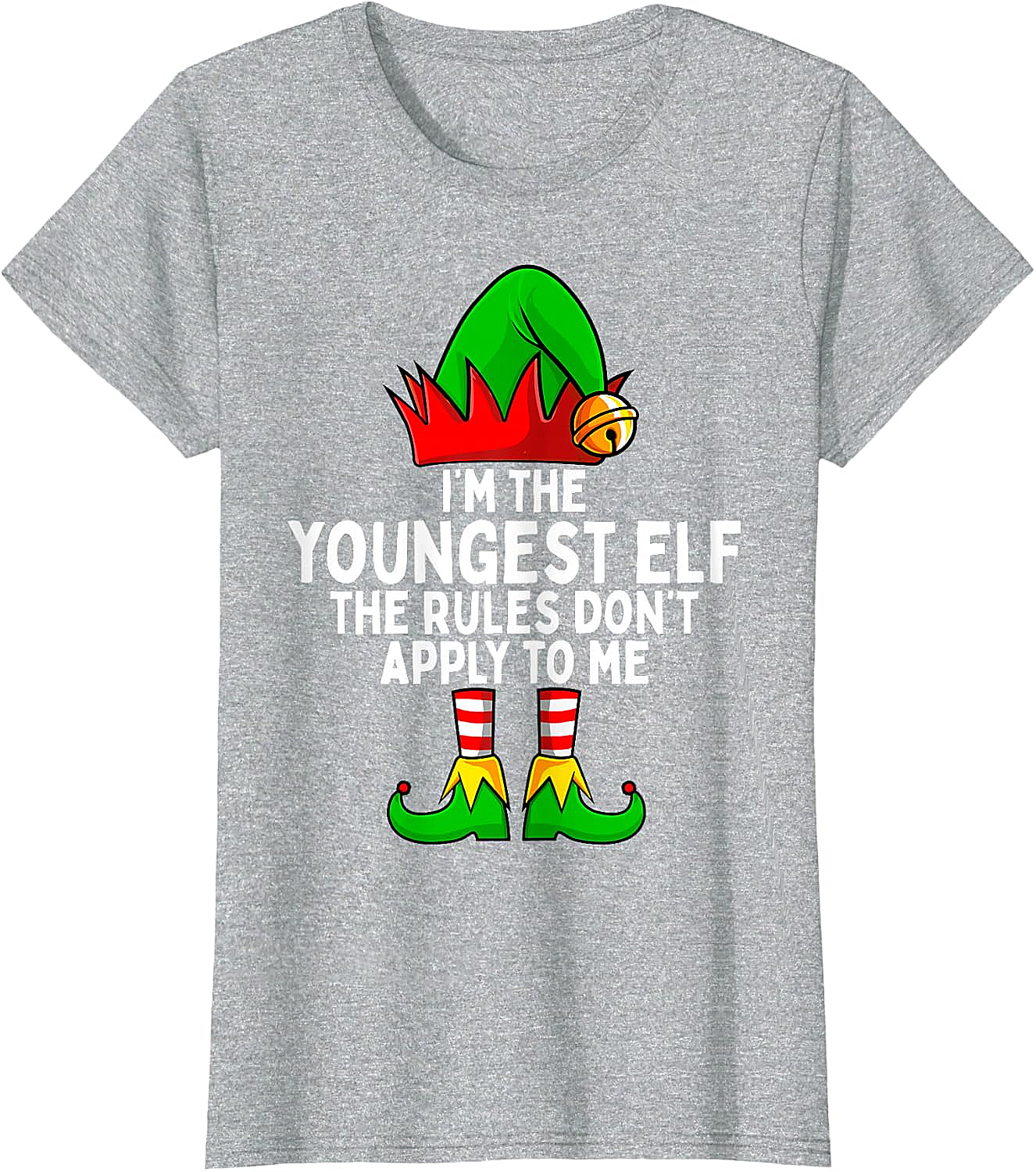 Youngest Elf Christmas T-Shirt Funny Family Holiday Tee