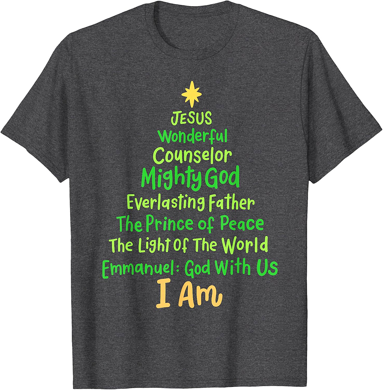 "I Am" Christmas Tree Faith T-Shirt | Spiritual Holiday Tee