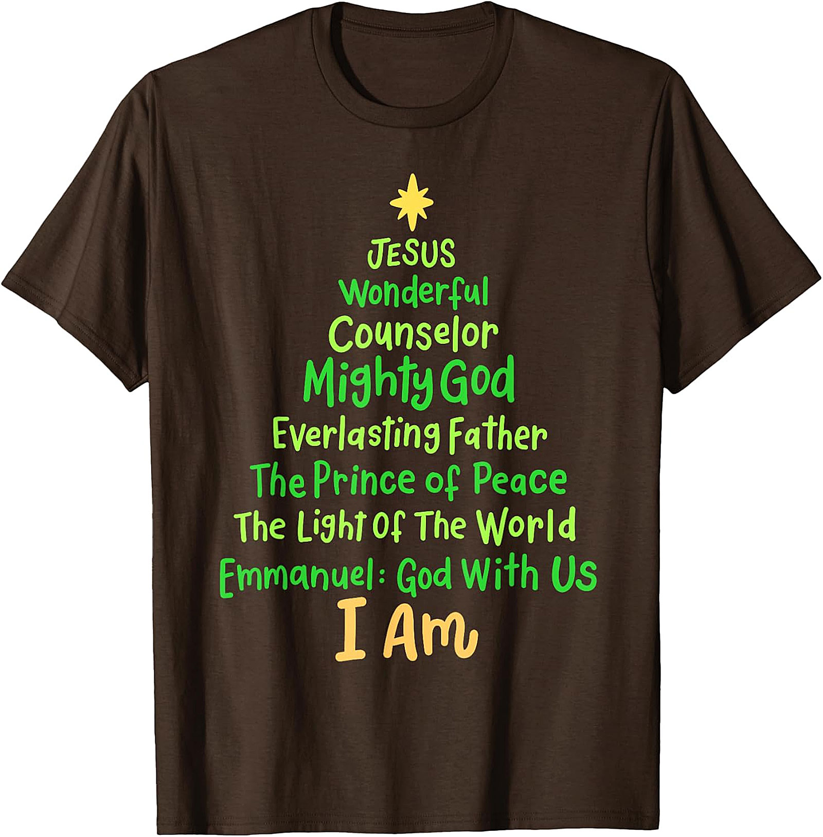 "I Am" Christmas Tree Faith T-Shirt | Spiritual Holiday Tee