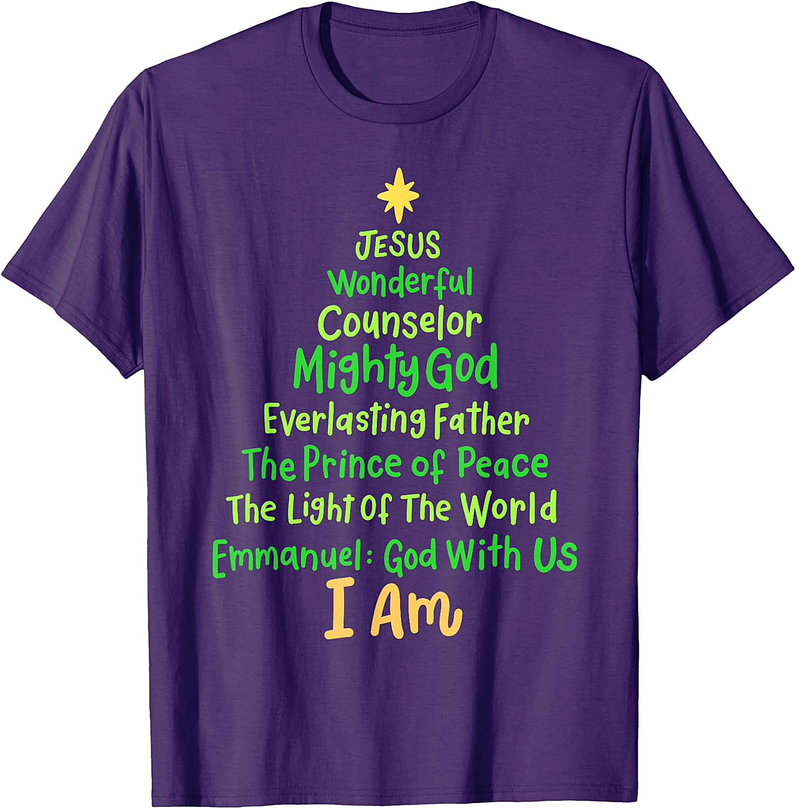 "I Am" Christmas Tree Faith T-Shirt | Spiritual Holiday Tee