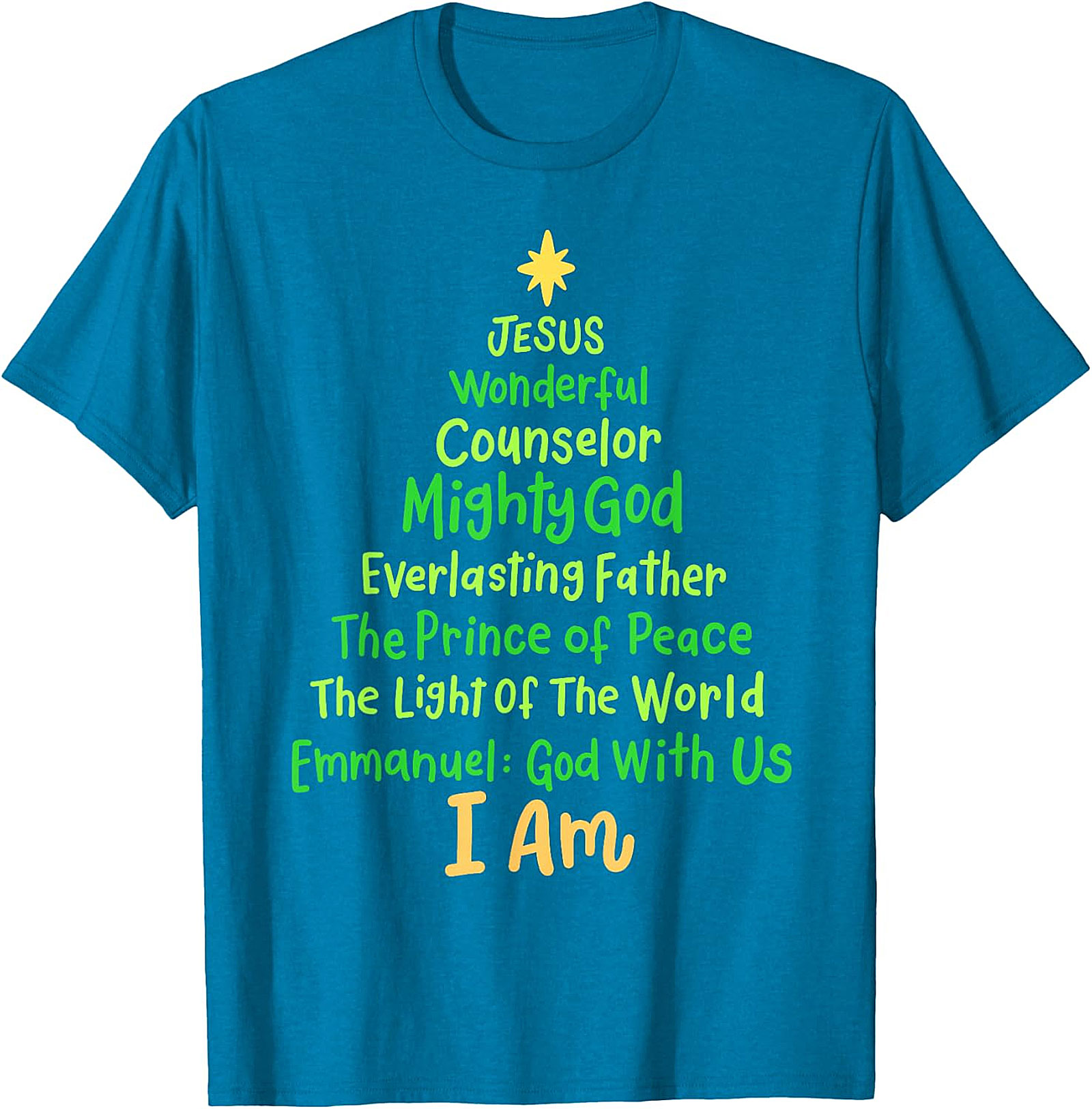 "I Am" Christmas Tree Faith T-Shirt | Spiritual Holiday Tee