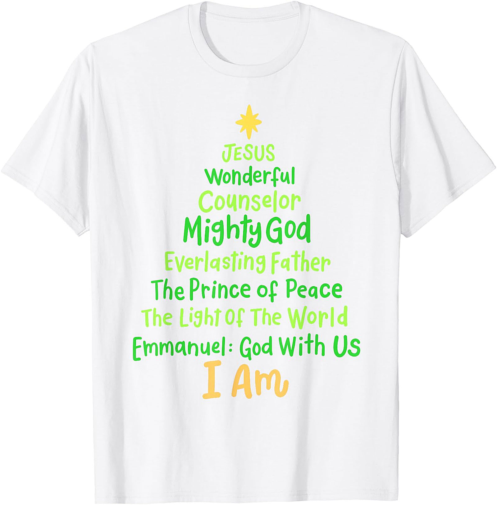"I Am" Christmas Tree Faith T-Shirt | Spiritual Holiday Tee