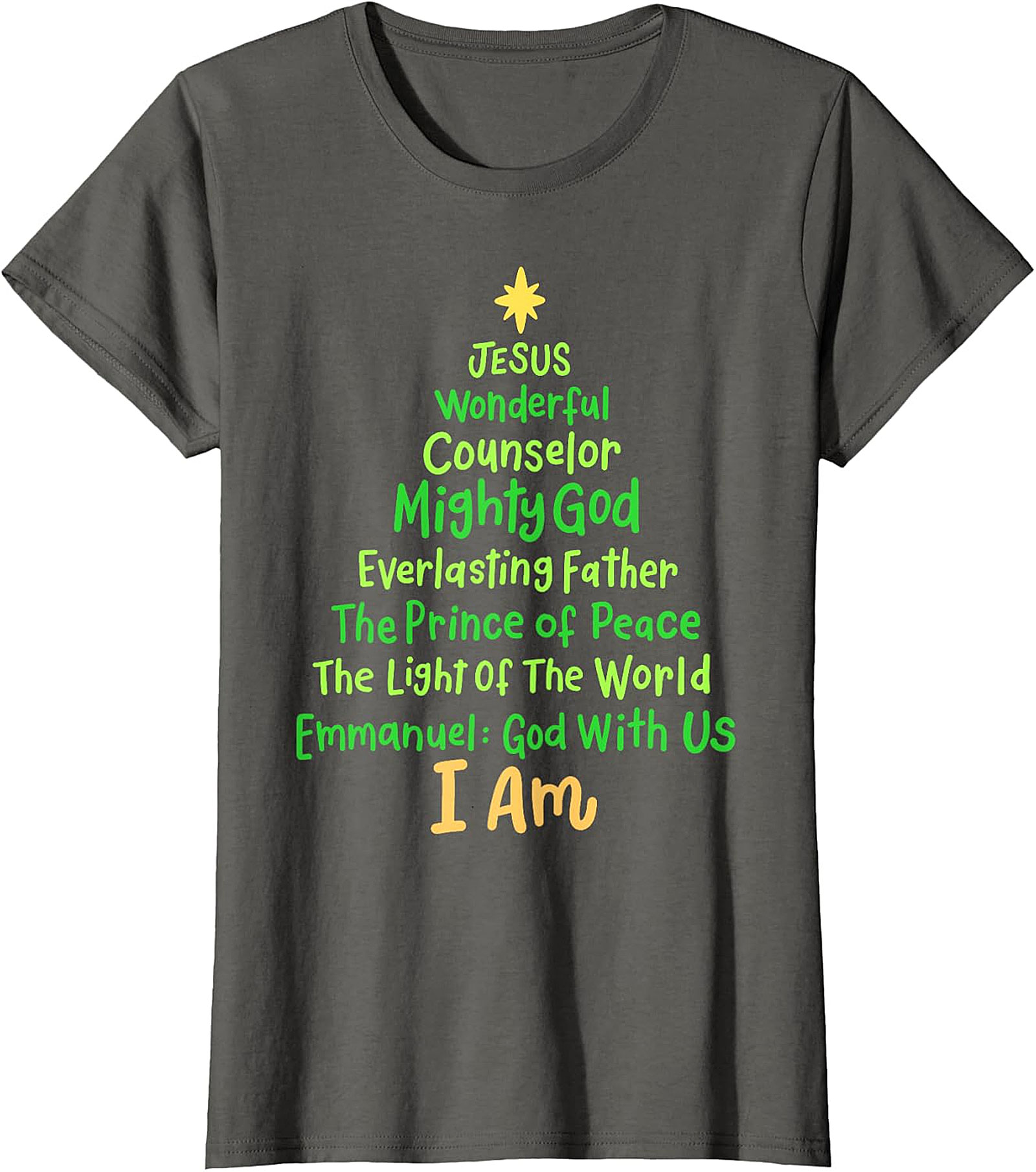 "I Am" Christmas Tree Faith T-Shirt | Spiritual Holiday Tee