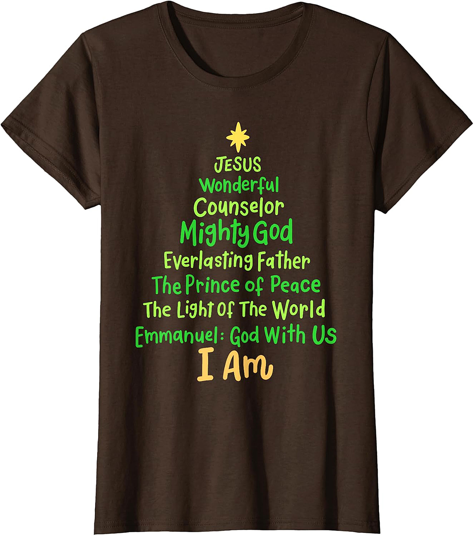 "I Am" Christmas Tree Faith T-Shirt | Spiritual Holiday Tee