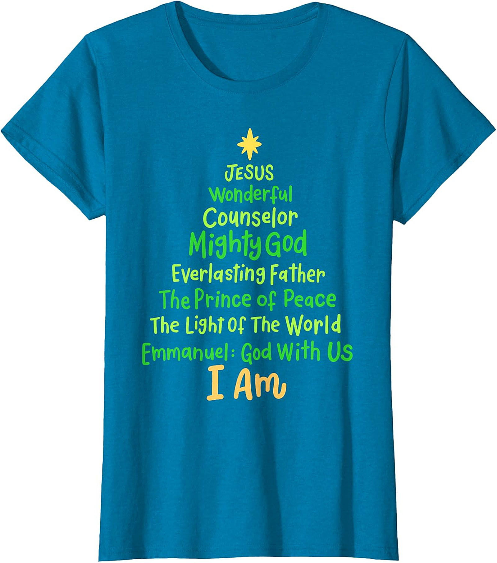 "I Am" Christmas Tree Faith T-Shirt | Spiritual Holiday Tee