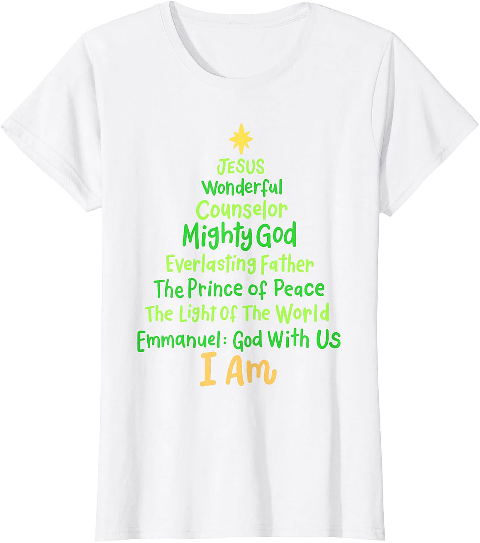 "I Am" Christmas Tree Faith T-Shirt | Spiritual Holiday Tee
