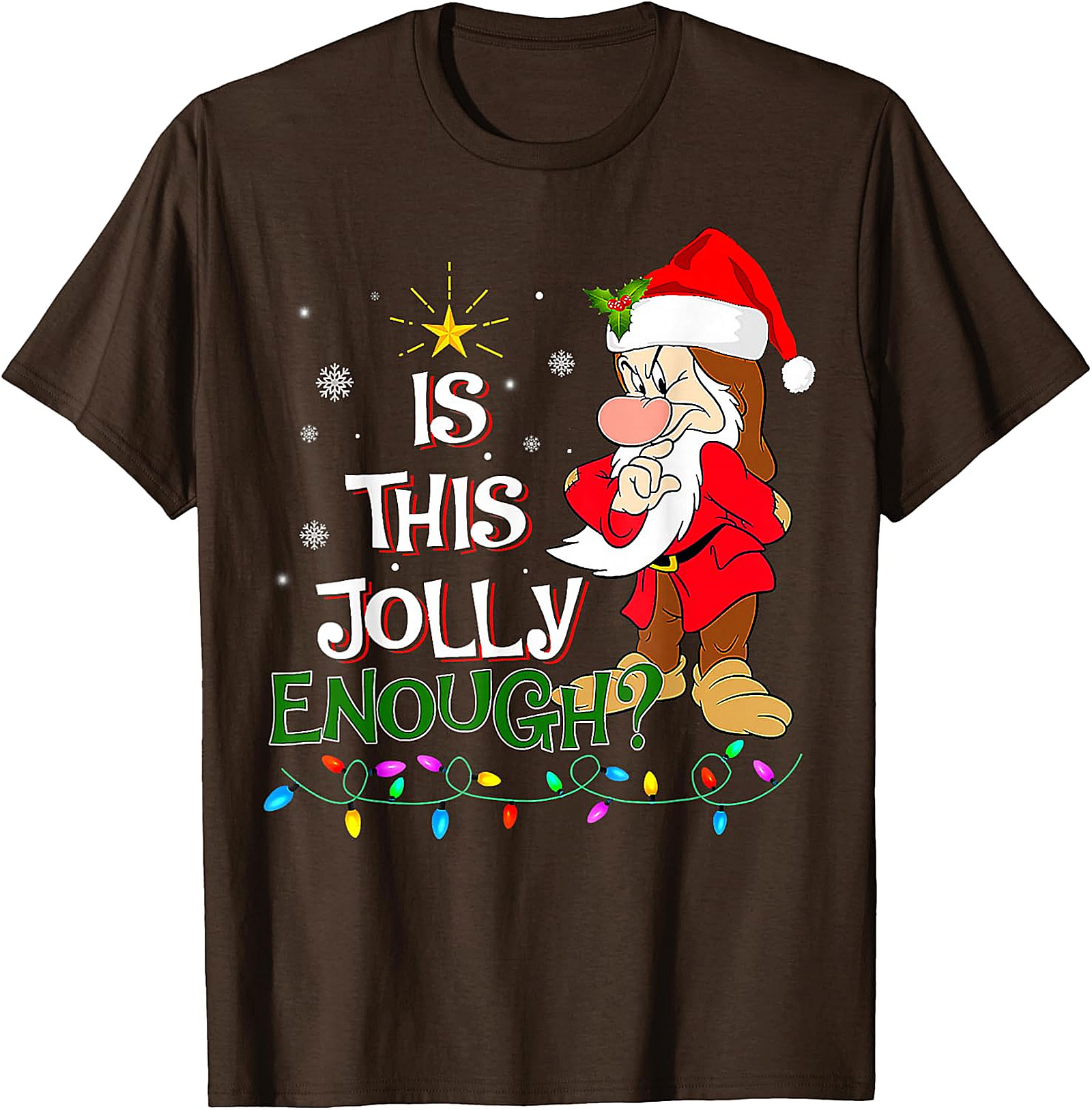 Grumpy Santa "Is This Jolly Enough?" Christmas T-Shirt