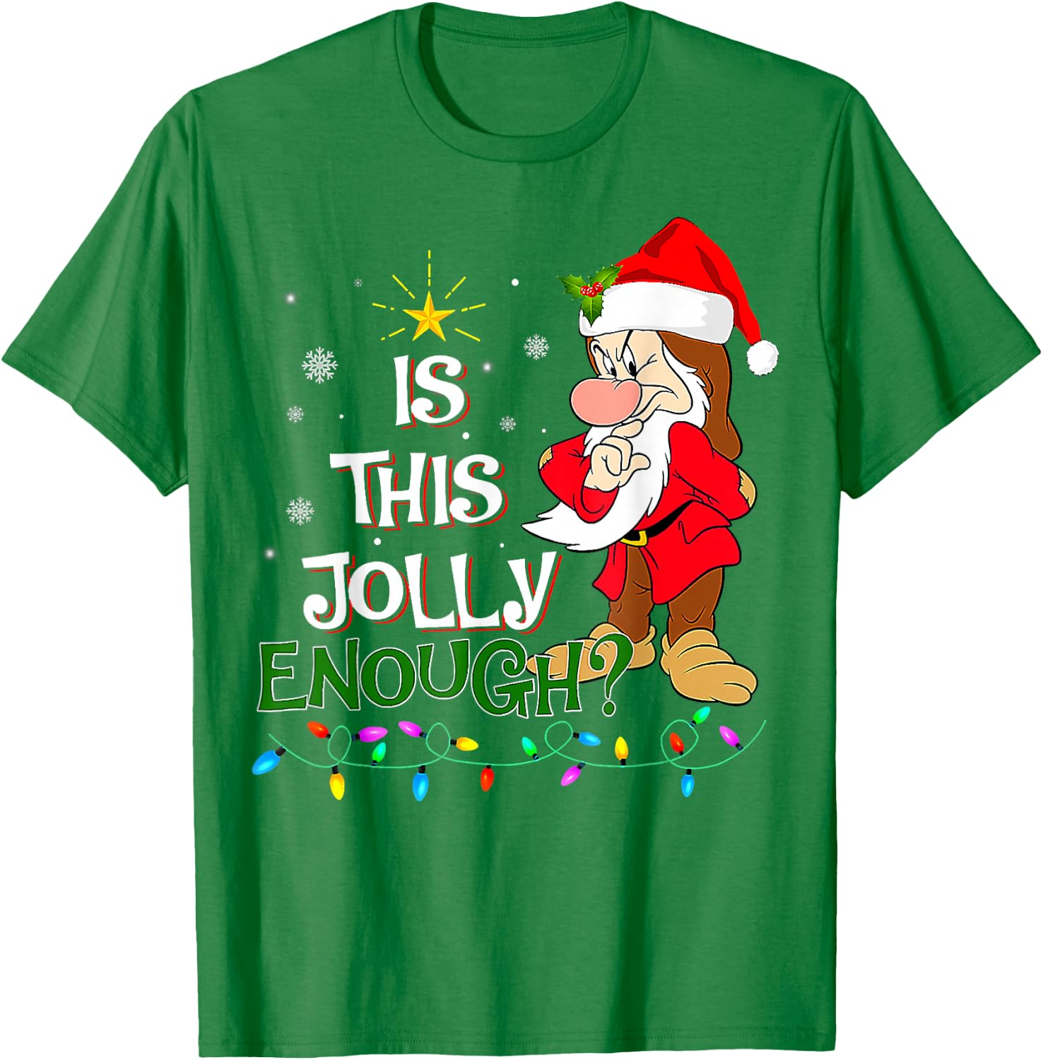 Grumpy Santa "Is This Jolly Enough?" Christmas T-Shirt